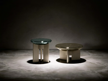 LENS - Low table in Murano glass and stone by Paolo Castelli - view 3